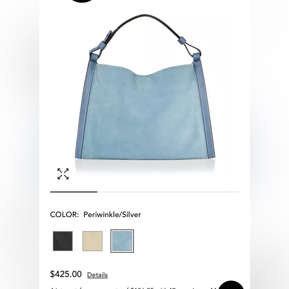 NWT Proenza Shouler White Label periwinkle suede Minetta bag